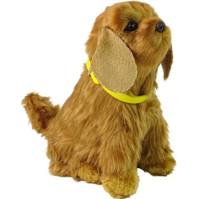 Lean Toys Interaktywny Piesek Pluszowy Cocker Spaniel + Żółta Obroża Lean Toys Interaktywny Piesek Pluszowy Cocker Spaniel + Żółta Obroża