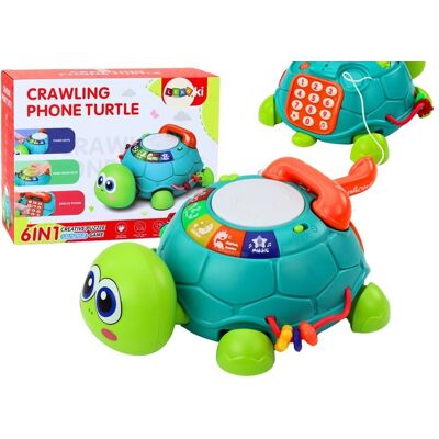 Lean Toys Interaktywny Żółw Edukacyjny Telefon 6w1 Światła Dźwięki Zielony Lean Toys Interaktywny Żółw Edukacyjny Telefon 6w1 Światła Dźwięki Zielony