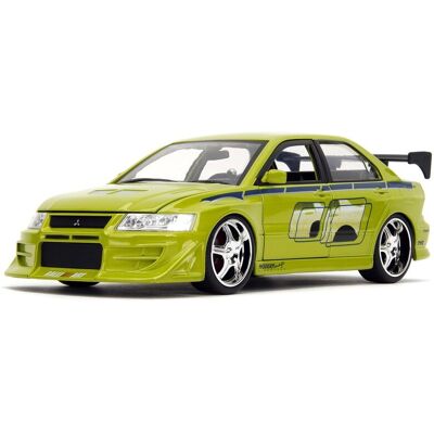 Jada 253203052 1:24 Brian's 2002 Mitsubishi Lancer EVO II, zielony/żółty Jada 253203052 1:24 Brian's 2002 Mitsubishi Lancer EVO II, zielony/żółty