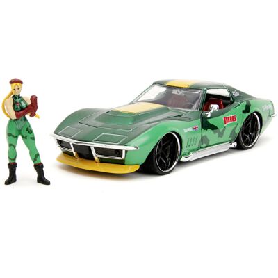 JADA STREET FIGHTER 1969 CHEVROLET CORVETTE STINGRAY ZL1 + FIGURKA CAMMY 1:24 5061 JADA STREET FIGHTER 1969 CHEVROLET CORVETTE STINGRAY ZL1 + FIGURKA CAMMY 1:24 5061