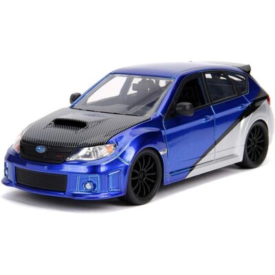 Jada Toys Fast & Furious Brian's 2012 Subaru Impreza WRX STI, auto, model tuningowy w skali 1:24, ze spojlerem, otwieranymi drzwiami, maską silnika .. Jada Toys Fast & Furious Brian's 2012 Subaru Impreza WRX STI, auto, model tuningowy w skali 1:24, ze spojlerem, otwieranymi drzwiami, maską silnika ..