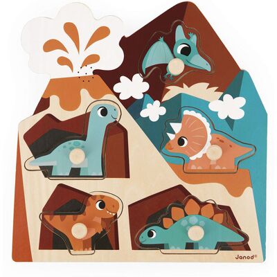 Janod Puzzle muzyczne Dinozaury 18m+ Janod Puzzle muzyczne Dinozaury 18m+