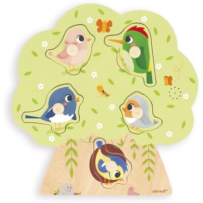 Janod Puzzle muzyczne Odgłosy ptaków 18m+ Janod Puzzle muzyczne Odgłosy ptaków 18m+