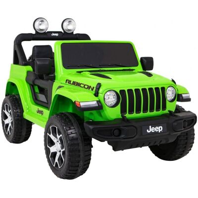 Ramiz, pojazd na akumulator Jeep Wrangler Rubicon, zielony Ramiz, pojazd na akumulator Jeep Wrangler Rubicon, zielony