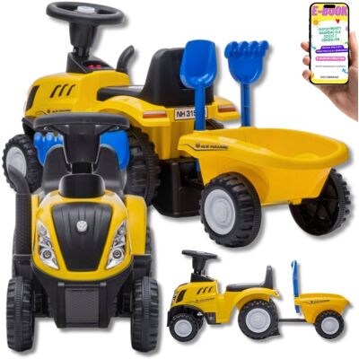 Pltb Jeździk Chodzik Odpychacz Traktor Z Przyczepką i Funkcjami Dźwiękowymi Oraz Świetlnymi NEW HOLLAND Żółty PREZENT DLA SYNA + EBOOK Pltb Jeździk Chodzik Odpychacz Traktor Z Przyczepką i Funkcjami Dźwiękowymi Oraz Świetlnymi NEW HOLLAND Żółty PREZENT DLA SYNA + EBOOK
