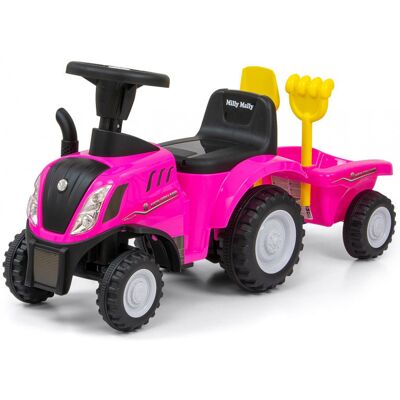 Milly Mally Jeździk Pojazd New Holland T7 Traktor różowy Milly Mally Jeździk Pojazd New Holland T7 Traktor różowy