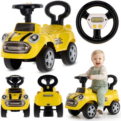 Sun Baby Jeździk samochód auto pchacz GO GO Fassion żółty Sun Baby Jeździk samochód auto pchacz GO GO Fassion żółty