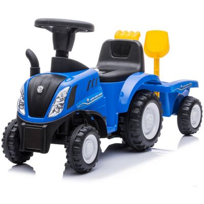 TO-MA Jeździk traktor NEW HOLLAND z przyczepą - NIEBIESKI TO-MA Jeździk traktor NEW HOLLAND z przyczepą - NIEBIESKI
