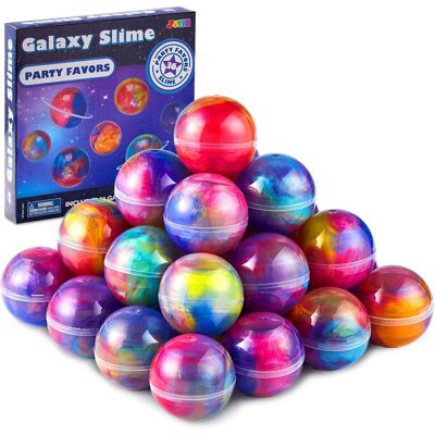 JOYIN Slime Ball Party Favors, zestaw 36 sztuk, galaktyka dla dzieci, puszyste, cienkie, nieklejące się, bez pomiaru i bezpieczne JOYIN Slime Ball Party Favors, zestaw 36 sztuk, galaktyka dla dzieci, puszyste, cienkie, nieklejące się, bez pomiaru i bezpieczne