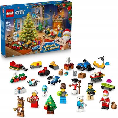 KALENDARZ ADWENTOWY LEGO CITY 2025 KLOCKI ŚWIĄTECZNY PREZENT DLA DZIECI 5+ KALENDARZ ADWENTOWY LEGO CITY 2025 KLOCKI ŚWIĄTECZNY PREZENT DLA DZIECI 5+