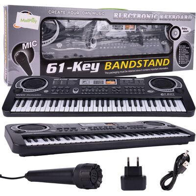 MalPlay Keyboard Pianino Organy Elektroniczne 61 Klawiszy Mikrofon MalPlay Keyboard Pianino Organy Elektroniczne 61 Klawiszy Mikrofon