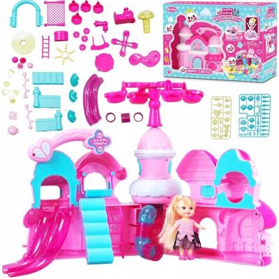 Tobbi-Toys Kinder_Play Duży Składany Zamek Pl.Zabaw Lalka+Akc Tobbi-Toys Kinder_Play Duży Składany Zamek Pl.Zabaw Lalka+Akc