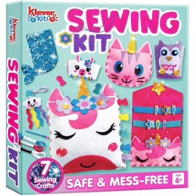 Klever Kits Pierwszy Filcowy Zestaw Do Szycia Dla Dzieci 6-10 Lat, 7 Diy Prac, Poduszki Z Jednorożcem, Etui Na Karty Syrenki Klever Kits Pierwszy Filcowy Zestaw Do Szycia Dla Dzieci 6-10 Lat, 7 Diy Prac, Poduszki Z Jednorożcem, Etui Na Karty Syrenki