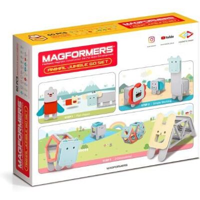 Magformers Animal Jumble Magnetyczne Klocki - 60 Elementów Magformers Animal Jumble Magnetyczne Klocki - 60 Elementów