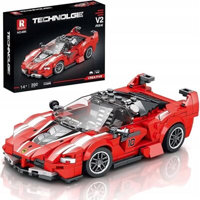 Inny producent KLOCKI CZERWONY SAMOCHÓD Wyścigowy AUTO SPORT ZESTAW KLOCKÓW 392 pcs Inny producent KLOCKI CZERWONY SAMOCHÓD Wyścigowy AUTO SPORT ZESTAW KLOCKÓW 392 pcs