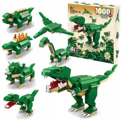 inna (Inny) Klocki Dinozaury 6w1 1000el. zestaw TRex Stegozaur Brontozaur dla dzieci 6+ inna (Inny) Klocki Dinozaury 6w1 1000el. zestaw TRex Stegozaur Brontozaur dla dzieci 6+
