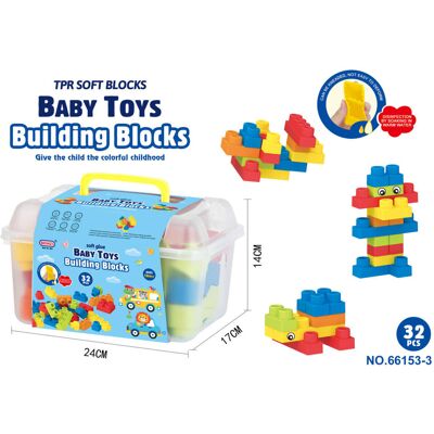 Lean Toys KLOCKI DLA MALUCHA W PEDEŁKU Lean Toys KLOCKI DLA MALUCHA W PEDEŁKU