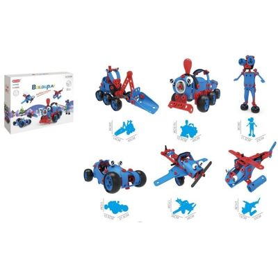 Inny producent Klocki Elastyczne, Konstrukcyjne 142 El. Ciuchcia, Samolot, Helikopter, Auto Do Rozkręcania I Skręcania 6w1 Inny producent Klocki Elastyczne, Konstrukcyjne 142 El. Ciuchcia, Samolot, Helikopter, Auto Do Rozkręcania I Skręcania 6w1