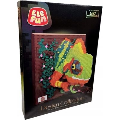 KLOCKI ELEFUN DESIGN COLLECTION Micro klocki KAMELEON 3D 2647 el 639 KLOCKI ELEFUN DESIGN COLLECTION Micro klocki KAMELEON 3D 2647 el 639