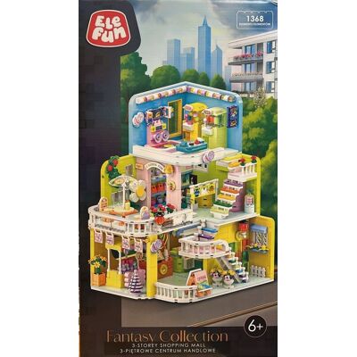 KLOCKI EleFun FANTASY COLLECTION 3-Piętrowe Centrum Handlowe 1368 element KLOCKI EleFun FANTASY COLLECTION 3-Piętrowe Centrum Handlowe 1368 element