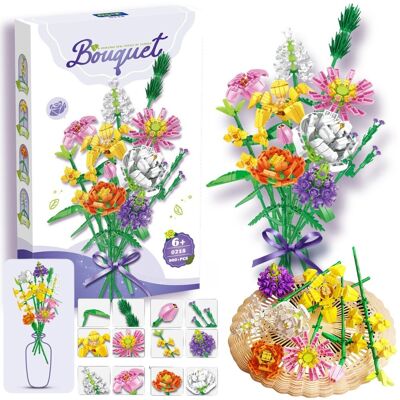 Bounn Klocki Konstrukcyjne 900 El. Bukiet Kwiaty Zestaw dla Dorosłych i Dzieci 6+ Bounn Klocki Konstrukcyjne 900 El. Bukiet Kwiaty Zestaw dla Dorosłych i Dzieci 6+