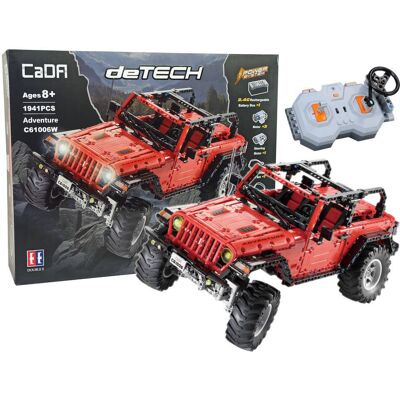 Import LEANToys Klocki Konstrukcyjne Auto Terenowe Zdalnie Sterowane Czerwone 1941 Elementów Import LEANToys Klocki Konstrukcyjne Auto Terenowe Zdalnie Sterowane Czerwone 1941 Elementów