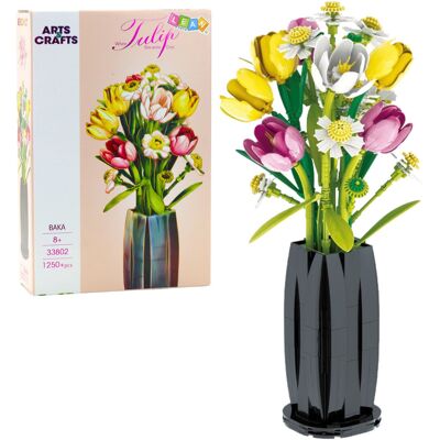 Lean Toys Klocki Konstrukcyjne Bukiet Tulipany W Wazonie 1250 el. Lean Toys Klocki Konstrukcyjne Bukiet Tulipany W Wazonie 1250 el.