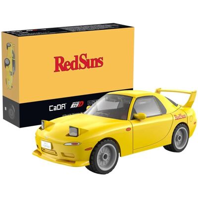 Klocki Konstrukcyjne CaDA auto żółta Mazda RX-7 FD3S Initial D samochód 66 elementów 1:35 Klocki Konstrukcyjne CaDA auto żółta Mazda RX-7 FD3S Initial D samochód 66 elementów 1:35