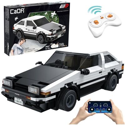 Klocki Konstrukcyjne CaDA Białe Zdalnie Sterowany auto Toyota Trueno AE86 Samochód miejski Initial-D 325 elementów RC Dual Mode C51086W Klocki Konstrukcyjne CaDA Białe Zdalnie Sterowany auto Toyota Trueno AE86 Samochód miejski Initial-D 325 elementów RC Dual Mode C51086W