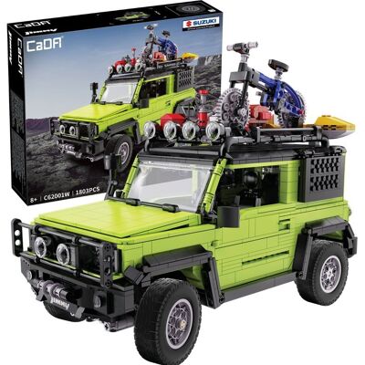 Klocki konstrukcyjne CaDA Duży samochód terenowy 2w1 Suzuki Jimny zielone auto Off Roader terenówka 1803 elementy Klocki konstrukcyjne CaDA Duży samochód terenowy 2w1 Suzuki Jimny zielone auto Off Roader terenówka 1803 elementy