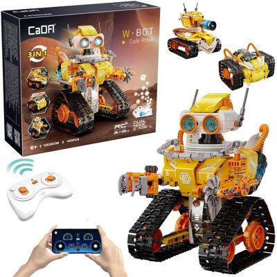 Klocki konstrukcyjne CaDA model robot W.Bot zdalnie sterowany Code Robot RC 3w1 455 elementów Klocki konstrukcyjne CaDA model robot W.Bot zdalnie sterowany Code Robot RC 3w1 455 elementów