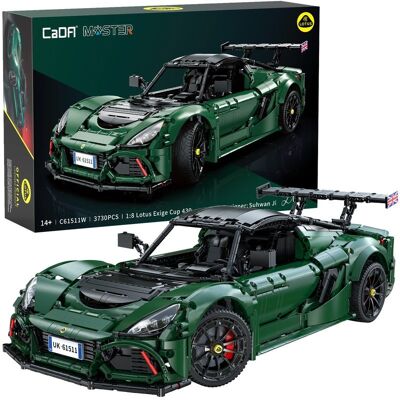 Klocki konstrukcyjne CaDA Samochód 54 cm autko miejskie Lotus Exige Cup 430 ciemnozielony Pojazd 3730 elementów Klocki konstrukcyjne CaDA Samochód 54 cm autko miejskie Lotus Exige Cup 430 ciemnozielony Pojazd 3730 elementów