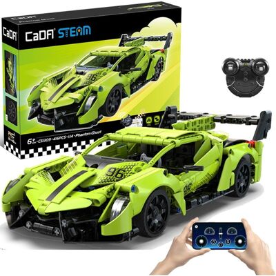Klocki konstrukcyjne CaDA Samochód zdalnie sterowany Auto Sportowe 21 cm 1:14 Phantom Ghost 416 elementów RC Dual Mode Klocki konstrukcyjne CaDA Samochód zdalnie sterowany Auto Sportowe 21 cm 1:14 Phantom Ghost 416 elementów RC Dual Mode