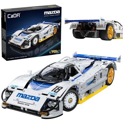 Klocki konstrukcyjne CaDA wyścigówka Samochód wyścigowy 50 cm 1:10 Mazda 787B Auto sportowe 1797 elementów Klocki konstrukcyjne CaDA wyścigówka Samochód wyścigowy 50 cm 1:10 Mazda 787B Auto sportowe 1797 elementów