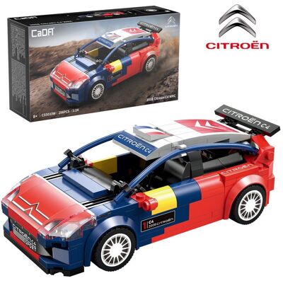 Klocki konstrukcyjne CaDA wyścigówka Samochód wyścigowy Citroen C4 WRC Auto sportowe 296 elementów Klocki konstrukcyjne CaDA wyścigówka Samochód wyścigowy Citroen C4 WRC Auto sportowe 296 elementów