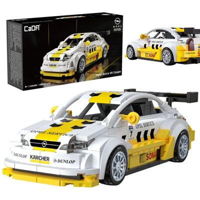 Klocki konstrukcyjne CaDA wyścigówka Samochód wyścigowy Opel Astra V8 Coupe DTM Auto sportowe 305 elementów Klocki konstrukcyjne CaDA wyścigówka Samochód wyścigowy Opel Astra V8 Coupe DTM Auto sportowe 305 elementów