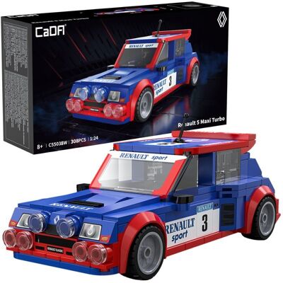 Klocki konstrukcyjne CaDA wyścigówka Samochód wyścigowy Renault 5 Maxi Turbo 308 elementów Klocki konstrukcyjne CaDA wyścigówka Samochód wyścigowy Renault 5 Maxi Turbo 308 elementów