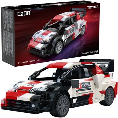 Klocki konstrukcyjne CaDA wyścigówka Samochód wyścigowy Toyota GR Yaris Rally1 317 elementów Klocki konstrukcyjne CaDA wyścigówka Samochód wyścigowy Toyota GR Yaris Rally1 317 elementów