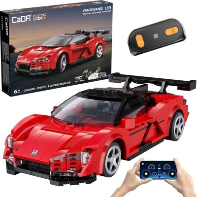Klocki konstrukcyjne CaDA wyścigówka Samochód wyścigowy zdalnie sterowany Klocki Yangwang U9 Auto sportowe 299 elementów RC Klocki konstrukcyjne CaDA wyścigówka Samochód wyścigowy zdalnie sterowany Klocki Yangwang U9 Auto sportowe 299 elementów RC
