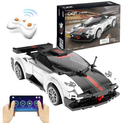 Klocki konstrukcyjne CaDA Zdalnie sterowane Auto sportowe Z-Wind Białe Autko wyścigowe Samochód Sports Car 258 elementów RC Klocki konstrukcyjne CaDA Zdalnie sterowane Auto sportowe Z-Wind Białe Autko wyścigowe Samochód Sports Car 258 elementów RC