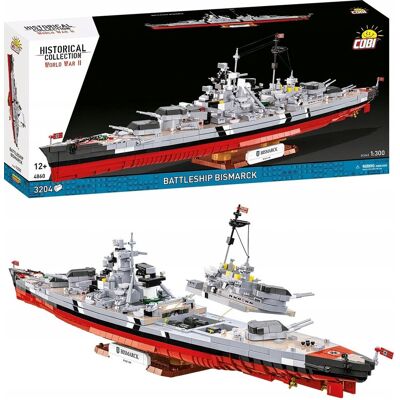 KLOCKI KONSTRUKCYJNE COBI 4860 Okręt Wojenny Battleship Bismarck WWII 3204E KLOCKI KONSTRUKCYJNE COBI 4860 Okręt Wojenny Battleship Bismarck WWII 3204E