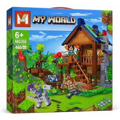Bezmarkowe Klocki Konstrukcyjne Domek na Drzewie 465 el. - My World Bezmarkowe Klocki Konstrukcyjne Domek na Drzewie 465 el. - My World