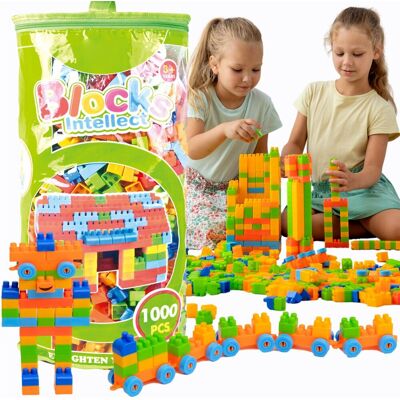 Doris Klocki Konstrukcyjne Duże Plastikowe Klastyczne Zestaw Klocków W Torbie 1000Szt Koła Worek Doris Klocki Konstrukcyjne Duże Plastikowe Klastyczne Zestaw Klocków W Torbie 1000Szt Koła Worek
