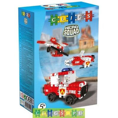 Clics Toys Klocki konstrukcyjne Hero Squad Straż pożarna Clics Toys Klocki konstrukcyjne Hero Squad Straż pożarna