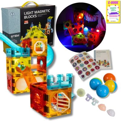 Pltb Klocki Konstrukcyjne Magnetyczne Edukacyjne Zestaw Układanka Świecące Kulki KLOCKI PREZENT DLA DZIECKA + EBOOK Pltb Klocki Konstrukcyjne Magnetyczne Edukacyjne Zestaw Układanka Świecące Kulki KLOCKI PREZENT DLA DZIECKA + EBOOK