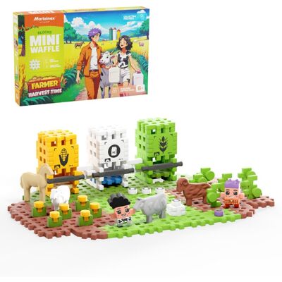 Klocki konstrukcyjne, Mini Waffle Farmer, Marioinex, Czas Zbiorów, 100 elementów Klocki konstrukcyjne, Mini Waffle Farmer, Marioinex, Czas Zbiorów, 100 elementów