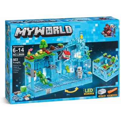 Bezmarkowe Klocki konstrukcyjne My World LED Lodowa Kraina – prezent dla dzieci Bezmarkowe Klocki konstrukcyjne My World LED Lodowa Kraina – prezent dla dzieci