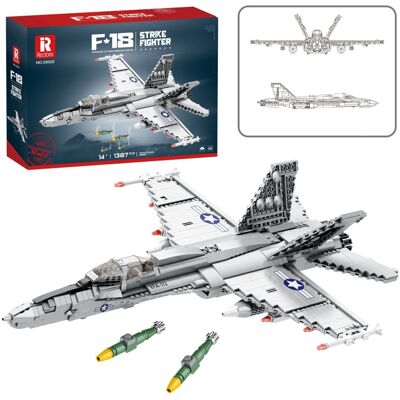 Lean Toys Klocki Konstrukcyjne Myśliwiec F-16 Fighting Falcon 1427El Lean Toys Klocki Konstrukcyjne Myśliwiec F-16 Fighting Falcon 1427El