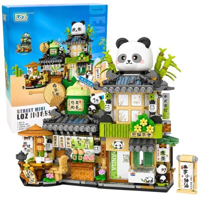 SkibiStore Klocki Konstrukcyjne Panda Sklepik Mini Model 860 El Sklep 3D SkibiStore Klocki Konstrukcyjne Panda Sklepik Mini Model 860 El Sklep 3D