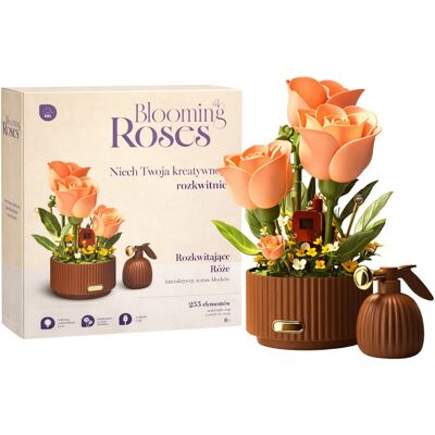 QBI Klocki konstrukcyjne Róże LED interaktywne Blooming Roses Pudrowe PL QBI Klocki konstrukcyjne Róże LED interaktywne Blooming Roses Pudrowe PL